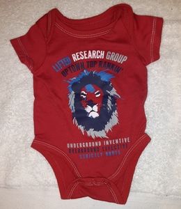 Lrg red lion onesie